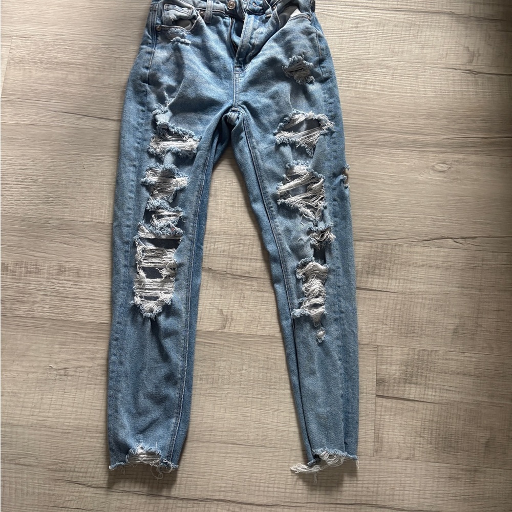 Distressed Blue Women's Jeans